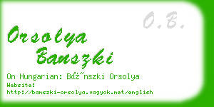 orsolya banszki business card